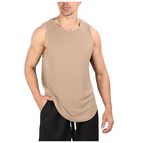 Himmake Mens Tank Tops Summer White Tank Top Men V Neck Undershirts For Men White Tees Ribbed