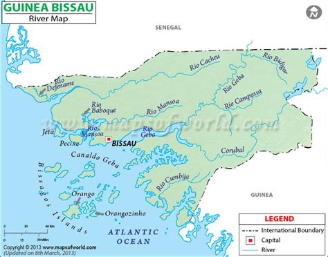 Guinea Bissau River Map