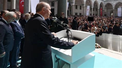 Cumhurbaşkanı Erdoğan Sultanahmet Cami nin açılışında muhalefeti