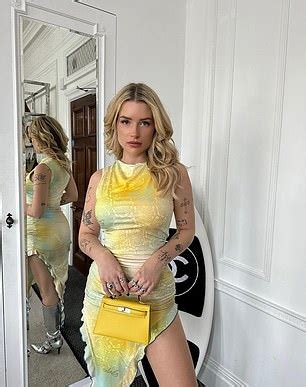 Lottie Moss Cuts A Stylish Figure In A Yellow Dress With A Sexy Thigh