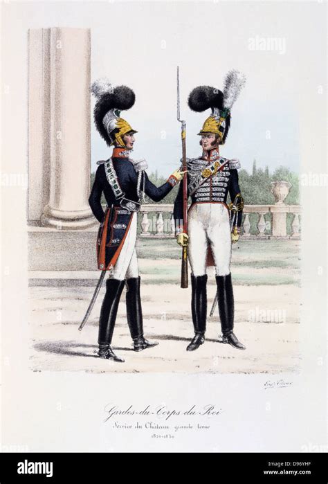 Officer E Rifleman Del Re Della Guardia In Palace Dovere Abito 1820