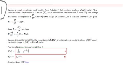 Solved Suppose A Circuit Contains An Electromotive Force A