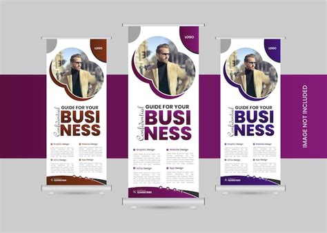 Kostenlose Vektor Designvorlage F R Moderne Firmen Roll Up Standee