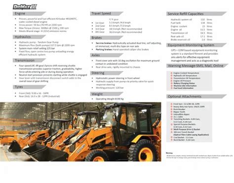 Escorts Digmax II 2 WD Backhoe Loader 75 Hp 8190 Kg At Rs 3050000