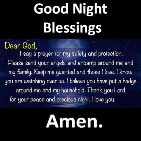 Goodnight Blessing For Family and Friends | Good night prayer, Good ...