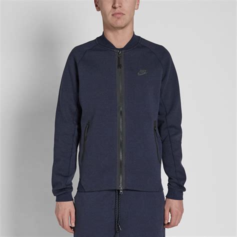 Nike Tech Fleece Varsity Jacket 1mm Obsidian Heather And Black End Global