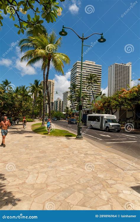 High Rise Buildings Kalakaua Avenue Waikiki Hawaii Editorial Stock