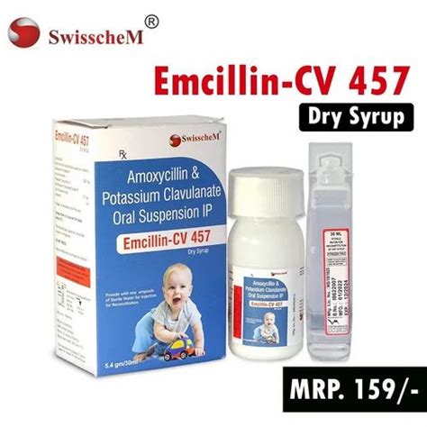 EMCILLIN CV 457 Amoxyclav Amoxicillin Potassium Clavulanate Packaging