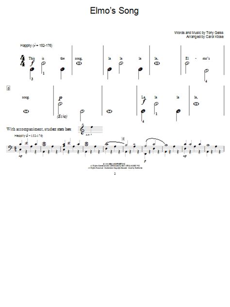 Elmo's Song | Sheet Music Direct