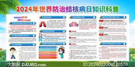 2024年世界防治结核病日知识科普宣传展板大图网图片素材