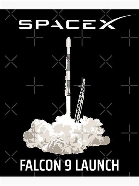 Spacex Falcon 9 Rocket Launch Photographic Print By Martiancloset