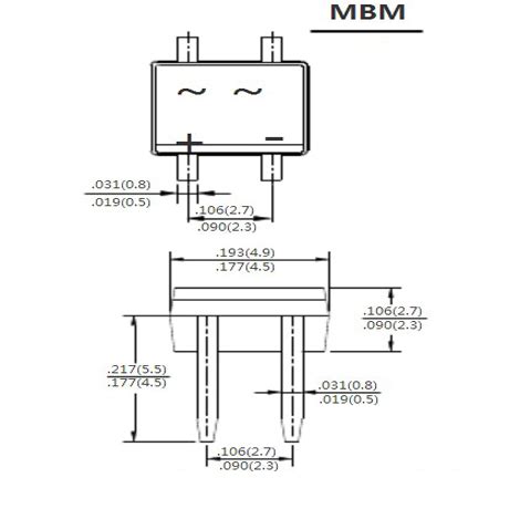 MB10M MB8M MB6M MB4M MB2M MB1M MB005M ASEMI整流桥堆