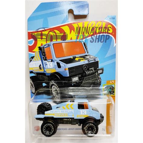 Mercedes Benz Unimog 1300L Blue Hot Wheels 2023 Mainline MINIATURE TOY SHOP