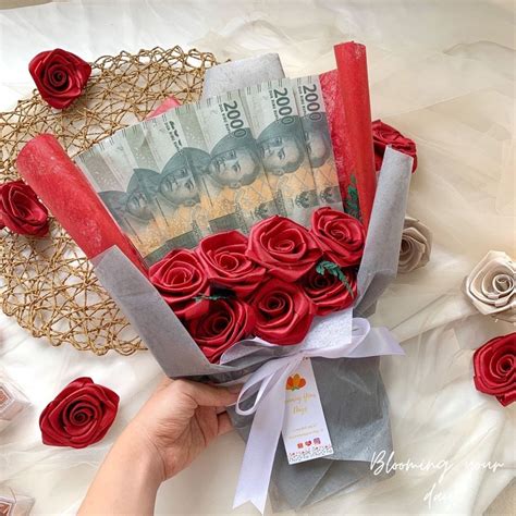 Jual Bloomingyourdays Buket Uang Asli Money Bouquet Buket Bunga Satin