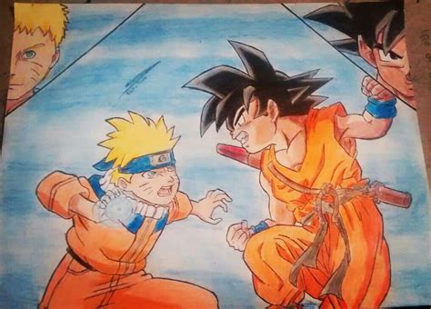 Fanart de goku vs naruto | •Arte Amino• Amino