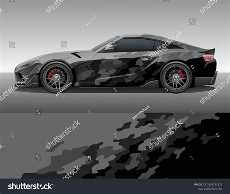 Camouflage Car Texture Template Vinyl Wrap Stock Vector (Royalty Free ...