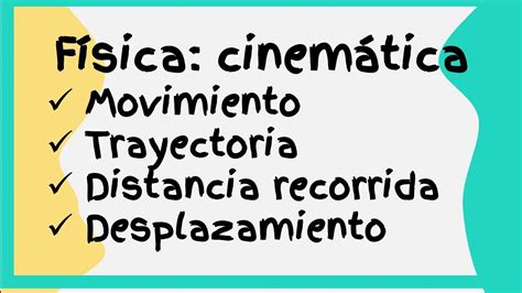 Movimiento Trayectoria Distancia Recorrida Desplazamiento Física