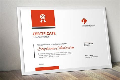 Modern Corporate Word Certificate Template