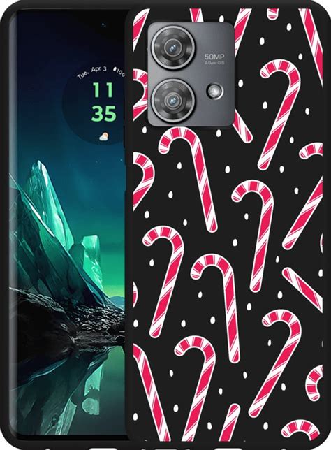 Cazy Hoesje Zwart Geschikt Voor Motorola Edge Neo Snoepstokken Bol