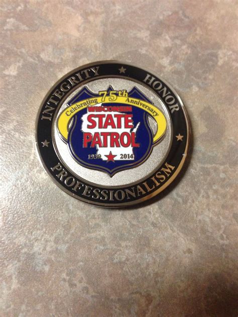 Wisconsin State Patrol Police Challenge Coins State Police Wisconsin State