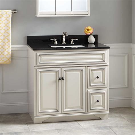 36" Misschon Vanity for Rectangular Undermount Sink - Antique White ...