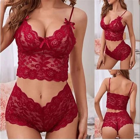 Conjunto caleçon Conjunto cropped calcinha caleçon lingerie renda espera marido cropped feminino