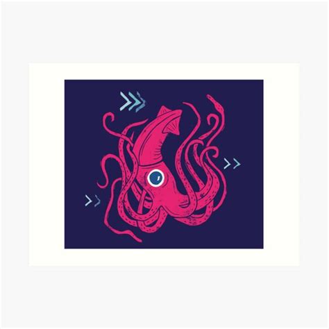 Giant Squid Art Print By Jmhurd Redbubble