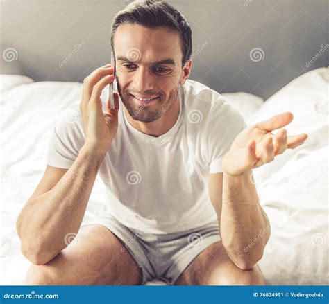 Man In The Morning Stock Image Image Of Dream Pajama 76824991