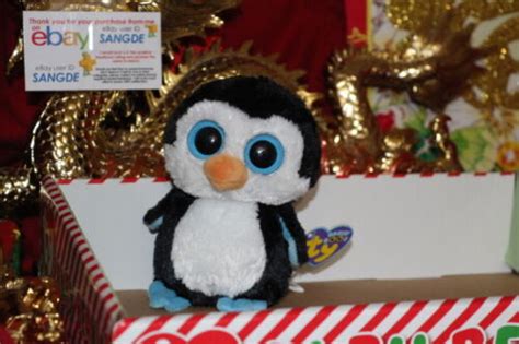 Ty Beanie Boos Waddles The Penguin Or Release Purple Tags