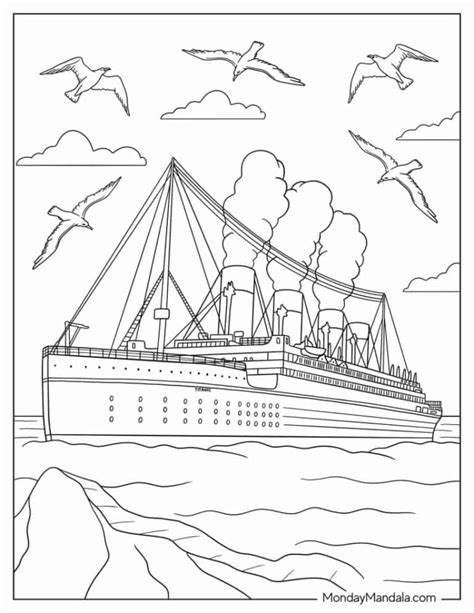 Titanic Sinking Coloring Pages Free To Print Educative Printable