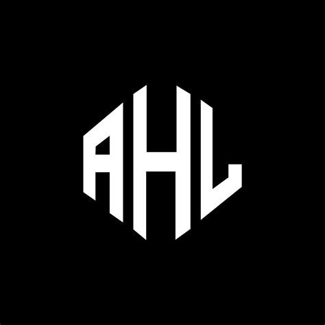 AHL letter logo design with polygon shape. AHL polygon and cube shape ...