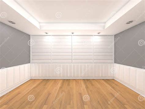 Empty Room Gray Color Wall Stock Illustration Illustration Of