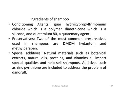 Cosmetics Chemistry By Dr Tanuja Nautiyal Ppt