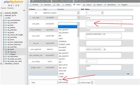 Change Your WordPress Admin Password Via PHPMyAdmin Clook