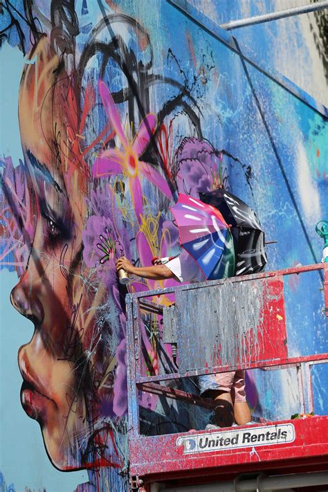 New mural by David Choe on the iconic Houston Bowery Graffiti Wall, New