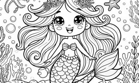 Coloriage Ariel Dans La Mer La Petite Sir Ne T L Charger Ou