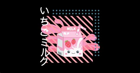 Kawaii Strawberry Milk Strawberry Milk Sticker Teepublic