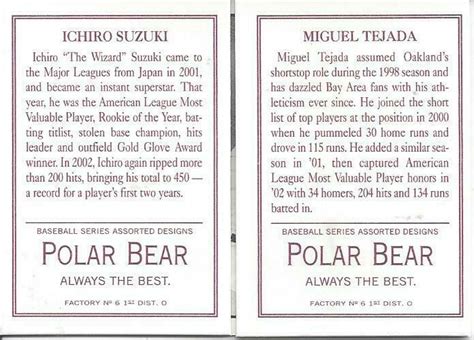 Topps T Triple Folder Polar Bear Pictures Inside Ichiro Suzuki