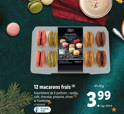 Promo 12 Macarons Frais Deluxe Chez Lidl ICatalogue Fr