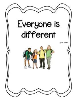 Social Story- Everyone is Different by Lauren DePalma | TPT