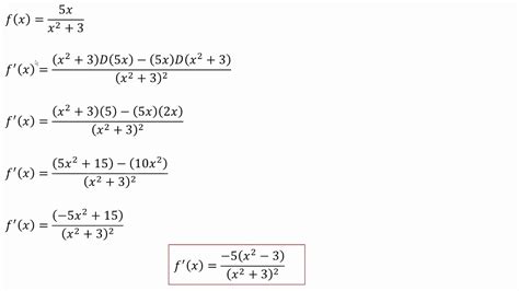 Quotient Rule Derivative