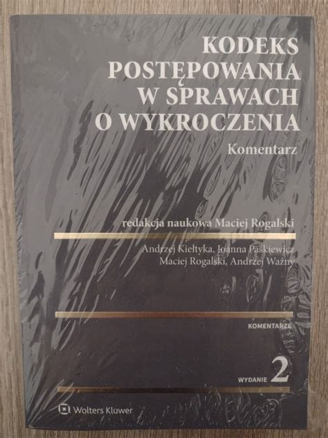 Kodeks Post Powania W Sprawach O Wykroczenia Boles Awiec Kup Teraz