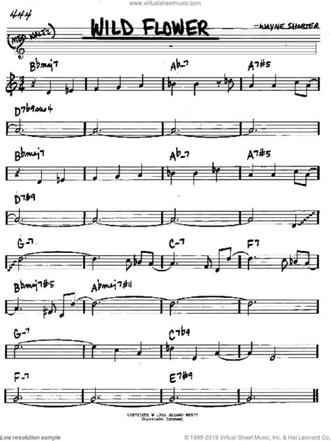 Wild Flower Sheet Music For Voice And Other Instruments In C