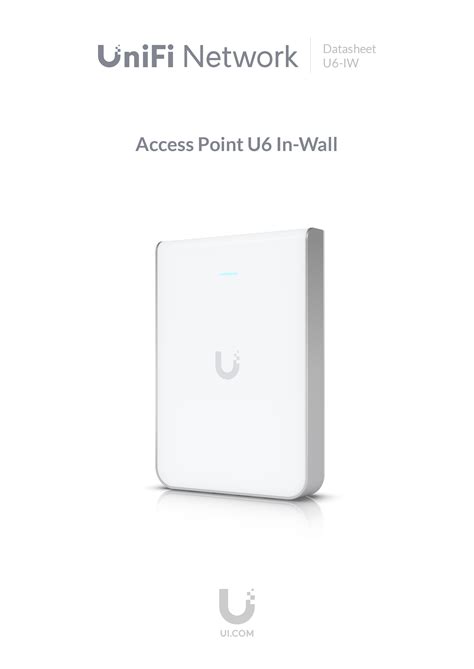 Ubiquiti UniFi Wi Fi 6 In Wall Wall Mounted Access Point With A Built