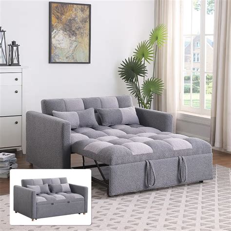 Amazon VITOVMA Twin Sleeper Sofa Teddy Loveseat Couch 3 In 1