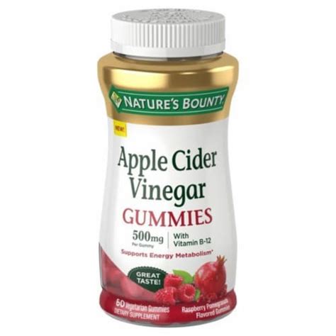 Apple Cider Vinegar Gummies Dietary Supplement 500 Mg 60 Gummies Kroger