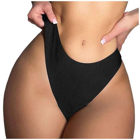 Gewsey Women Cheeky Bikini Bottoms Wave Swimsuit Swim Briefs Bathing Basic Suit Bottom Black Xl