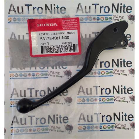 HITAM Lever L Steering Handle Brake Left 53178 K81 N30 Black Original