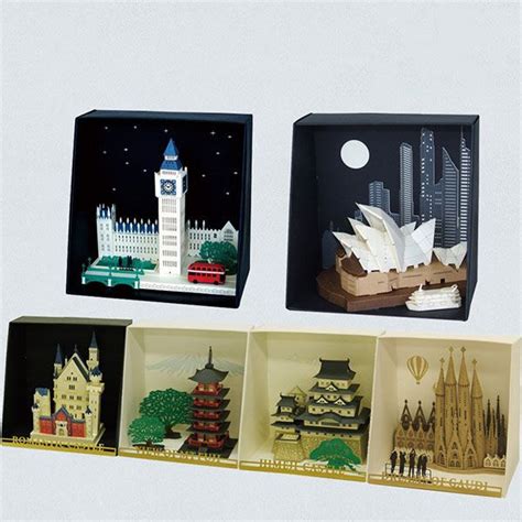 KAWADA Paper Nano Building Kit - 19 Miniature Designs - DIY - ApolloBox