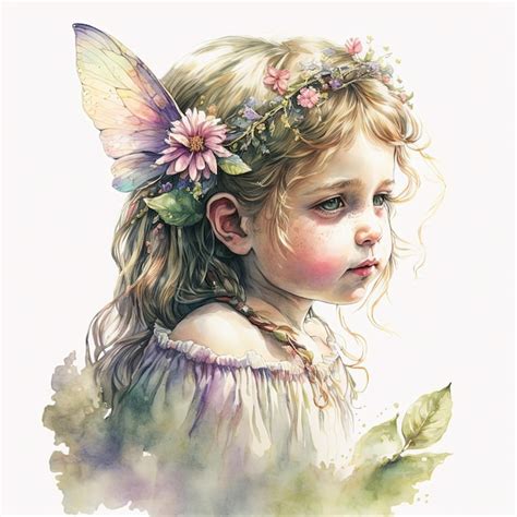 Premium Photo Beautiful Fairy Watercolor Art Fantasy Girl